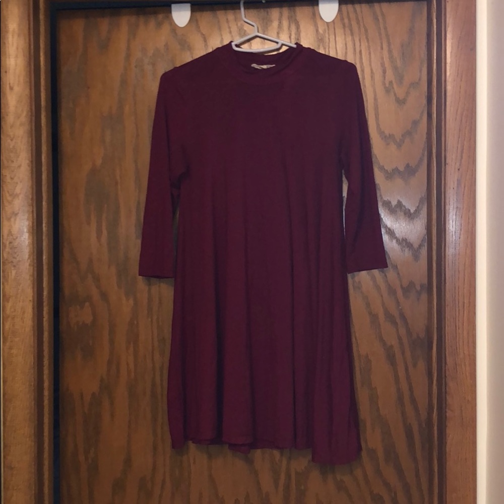 Red Turtleneck Dress